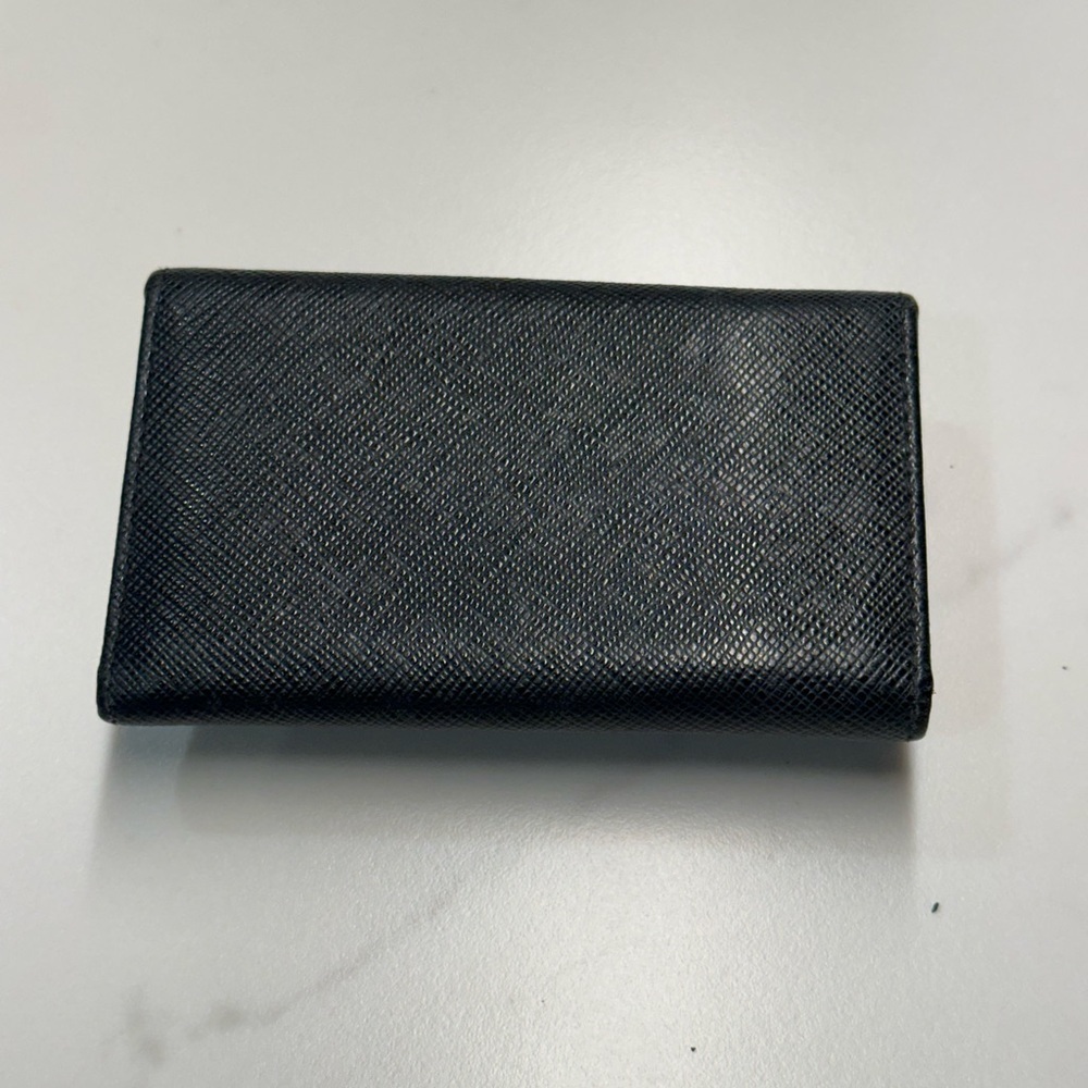 Prada Black Leather Card Wallet Key Holder - Picture 4 of 9